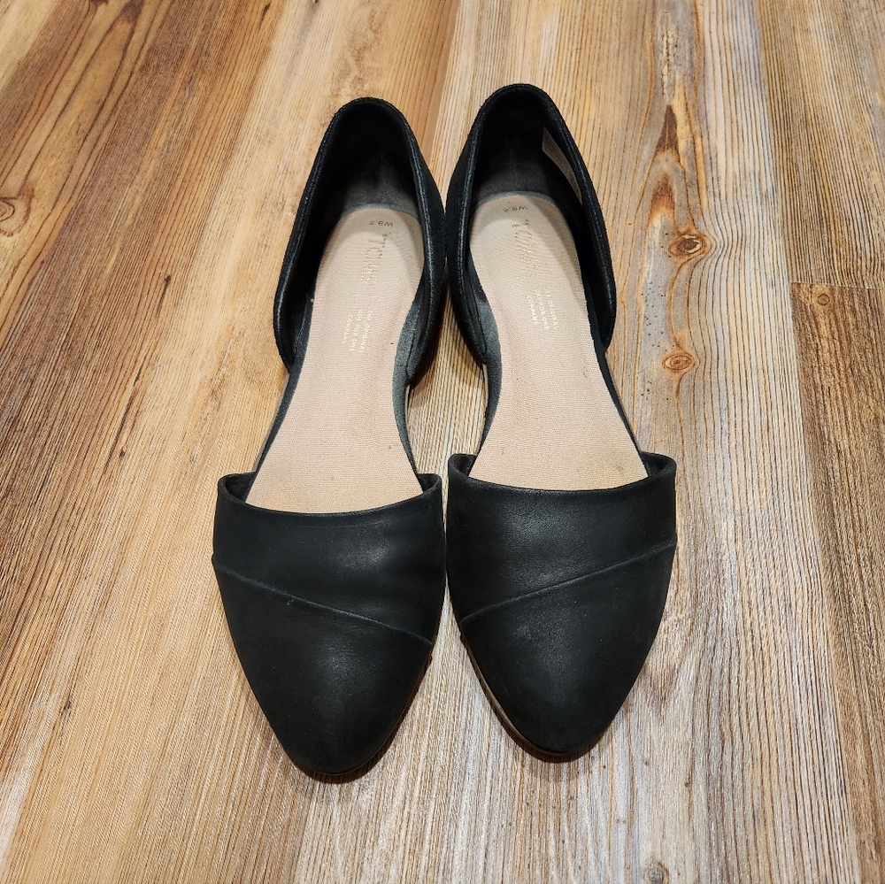 Toms Dorsay Black Women's Flats